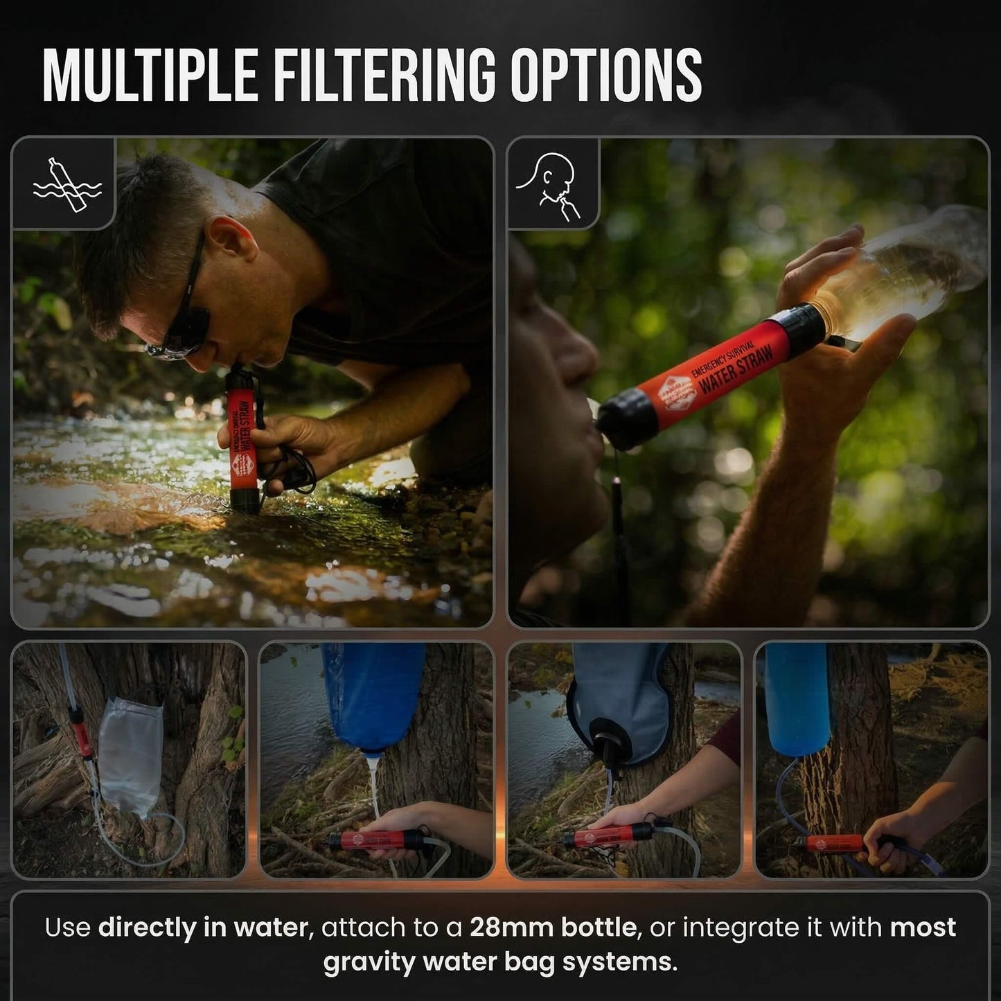 HydraCore™ Emergency Survival Water Filter Straw